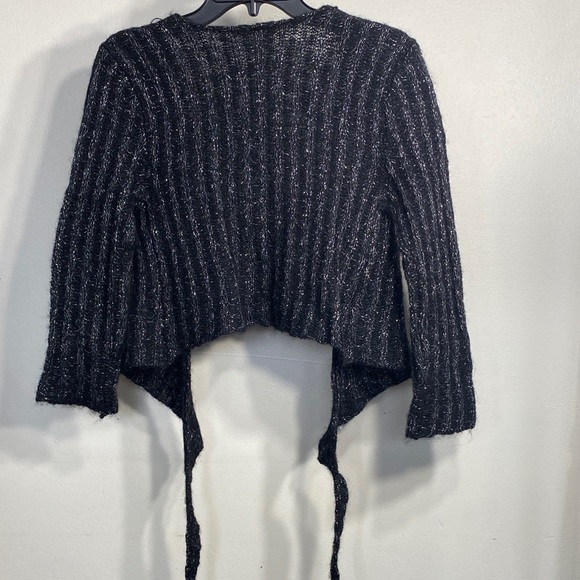 Mixit Women's Black and Gray Textured Cardigan - Picture 3 of 3